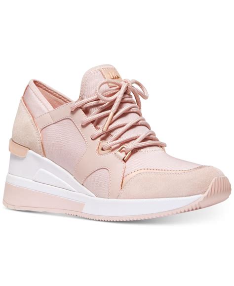 Michael Kors Liv Trainer Canvas Sneaker,Soft Pink/Rose Gold, 9.5